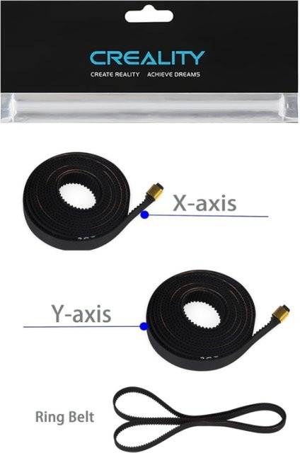 Creality Ender 3 V3 SE Ersatzteil-Set mit X- und Y-Achsen-Synchronriemen sowie Ring-Synchronriemen in Schwarz - Bild 1