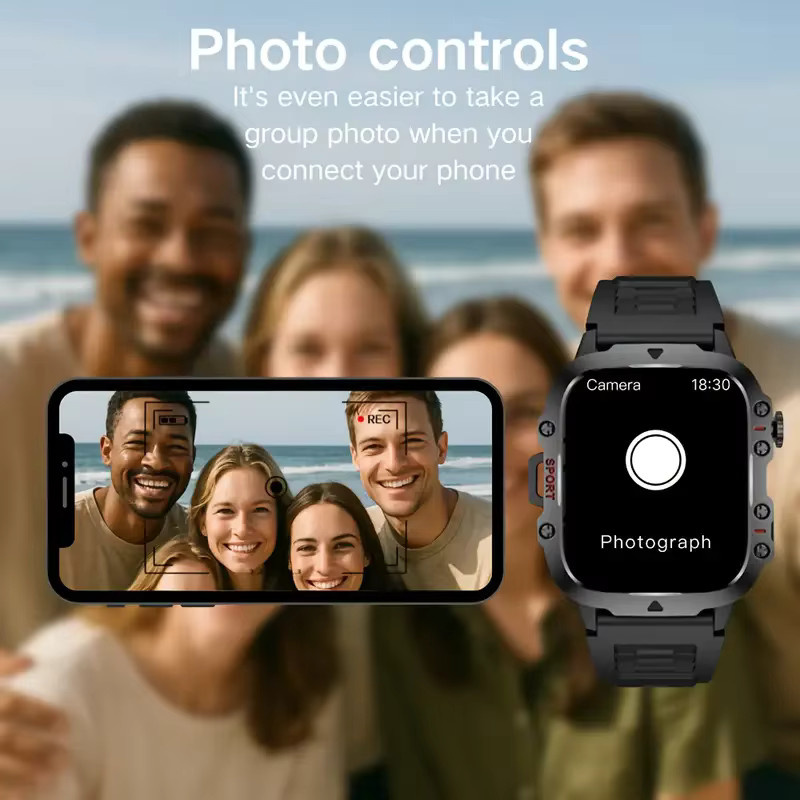 BOALZETD Smartwatch, Schwarz, Herren - Bild 4