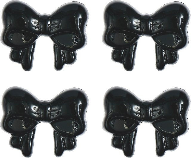 Rico Design Knöpfe in Schleifenform aus Kunststoff, Schwarz - Bild 1