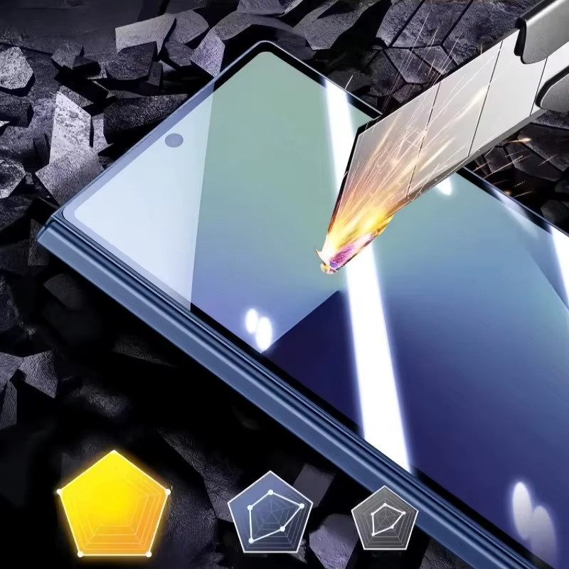 3er-Pack Premium Hartglas Displayschutz für Samsung Galaxy Z Fold 7, Z Fold 6 und Z Fold 5, transparent, HD klare Glasabdeckung - Bild 4