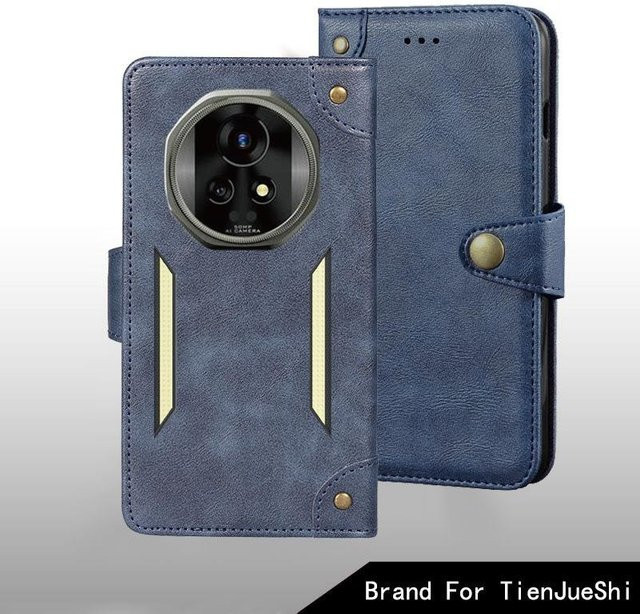 BONUMUM Retro Lederhülle mit Metallverschluss für Blackview XPLORE 2 in Blau - Bild 1
