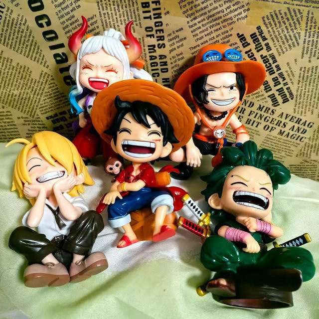 Bandai One Piece Actionfiguren, Q-Version, Einzelfigur, 5-teiliges Set - Bild 1