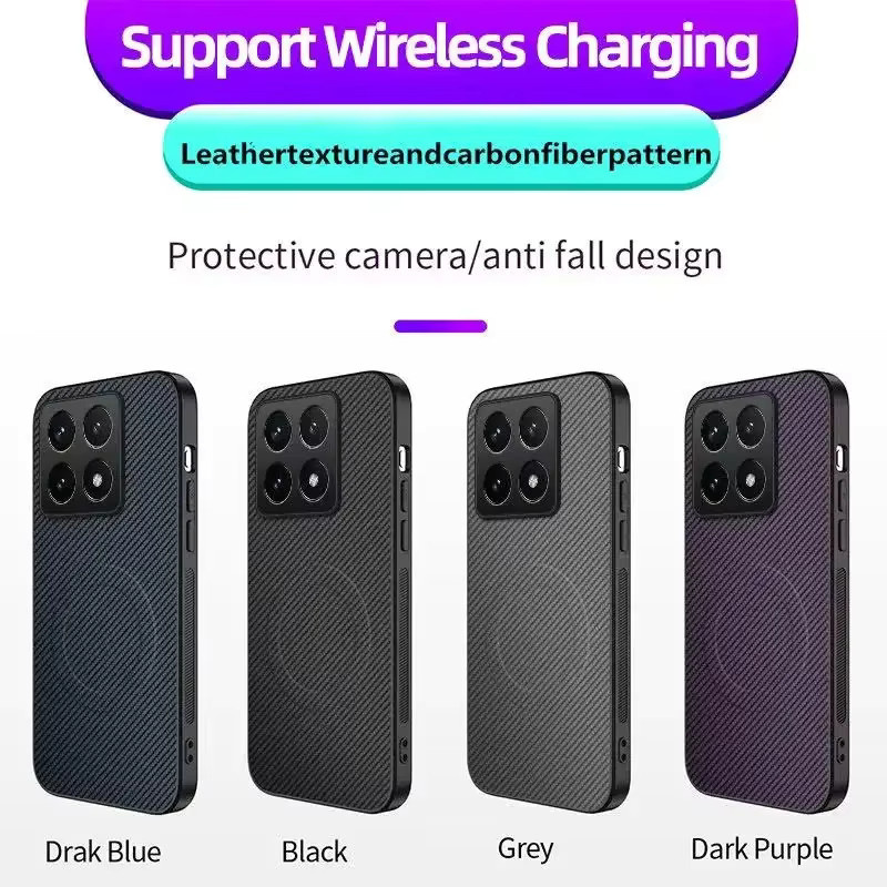 Magnetische MagSafe Schutzhülle für Xiaomi Poco X7, F7 Pro, Redmi Note14 Pro, 14T und Xiaomi 15Ultra, stoßfest, in Schwarz oder Grau - Bild 5