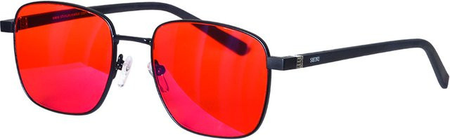 SHINU sh001 Korrektionsbrille, Vollrand, Metall, Unisex, rot orange transparent - Bild 1