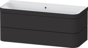 Duravit Möbelwaschtisch-Unterschrank Happy D.2 Plus in Graphit Matt mit 2 Schubladen, Breite: 117,5 cm, Tiefe: 49 cm - Bild 1