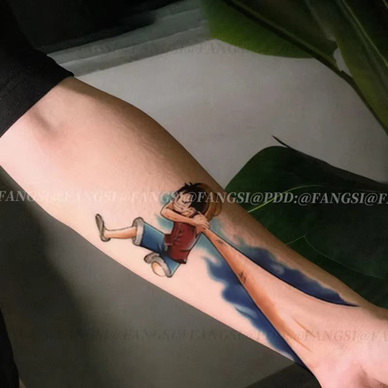 Bandai One Piece Luffy Tattoo-Aufkleber, wasserdicht, temporär - Bild 3