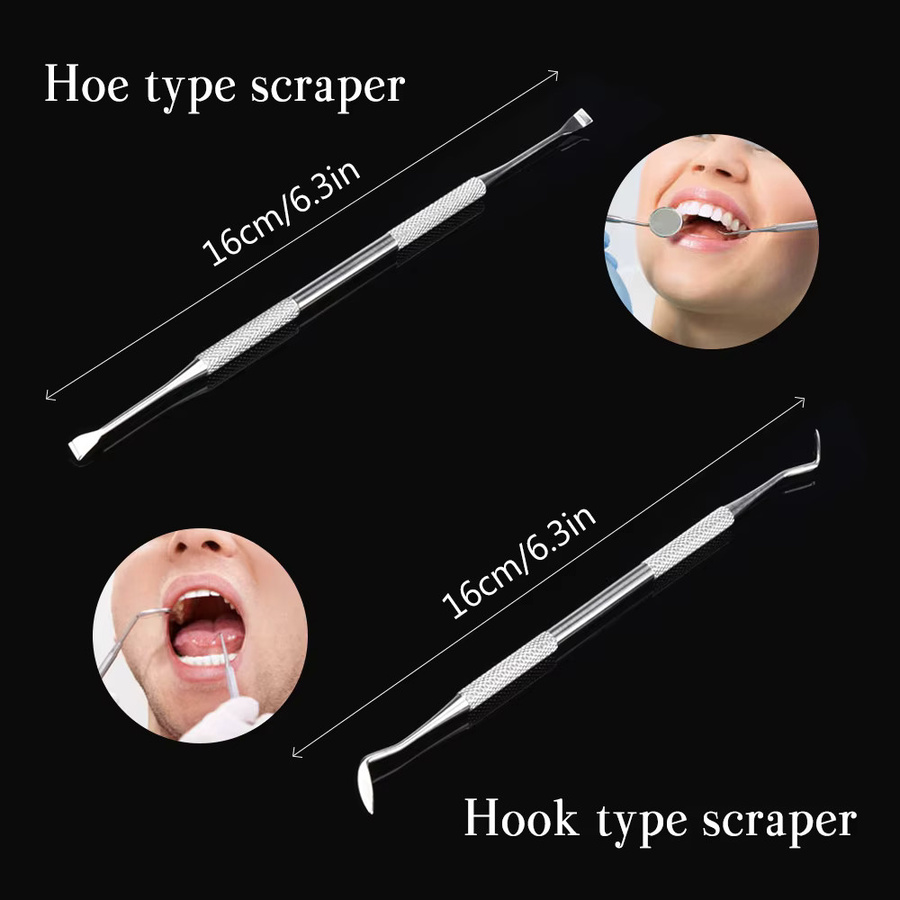 DearBeauty Dental Spiegel Sichel Zahnstein Scaler, Mundpflege Werkzeug - Bild 2