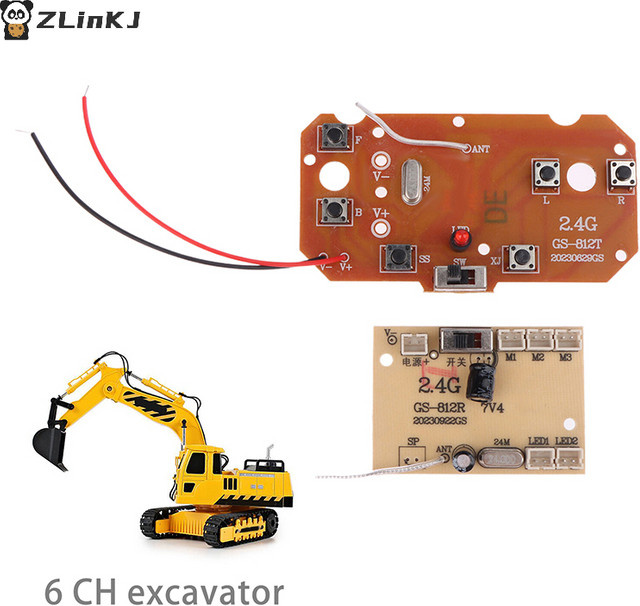 MYPANDA RC-Auto Fernsteuerung Spielzeugteile, 6-Kanal, 2,4G, 27MHz, 1 Set - Bild 1