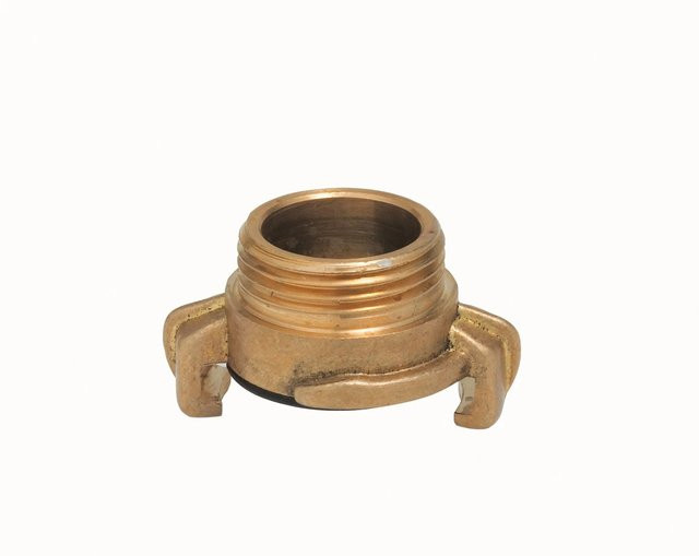 LUX-TOOLS Schnellkupplungs-Gewindestück aus Messing in Gold, R 1 1/2 Zoll (47,8 mm) - Bild 1