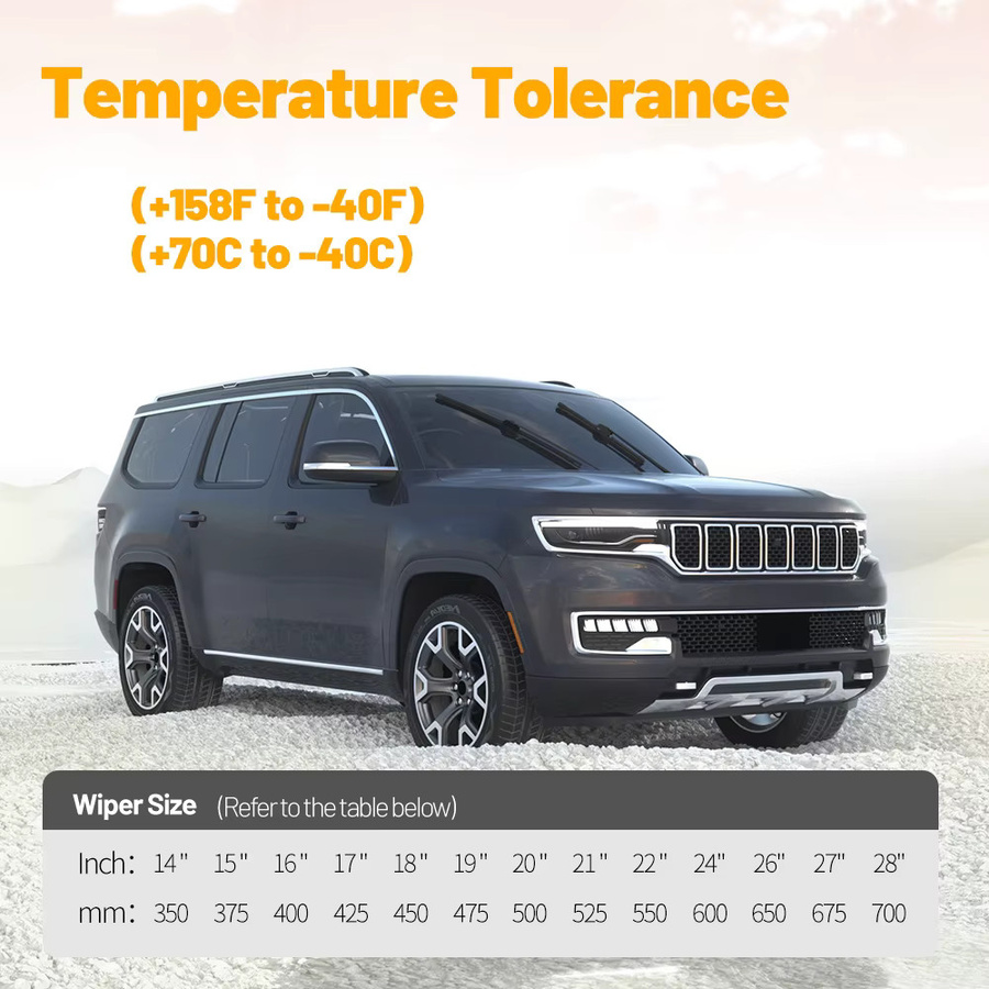 LECIBUBI Scheibenwischer Set vorne für VW Tiguan MK2 2017–2023, Schwarz - Bild 6