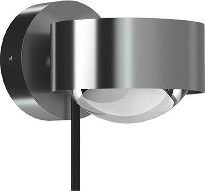 Top Light Puk! 80 Wall Avantgarde Wandleuchte in Chrom matt mit Glaslinse klar - Bild 1