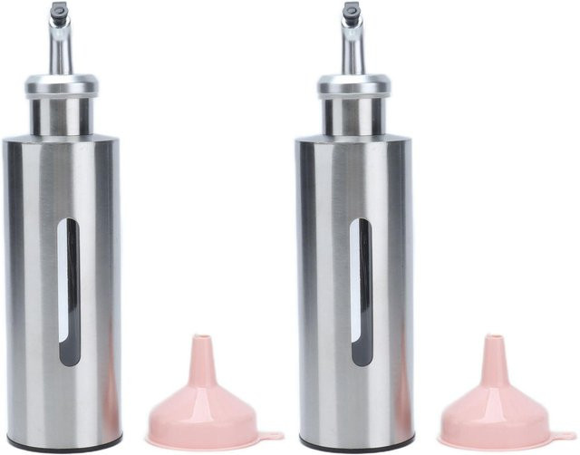 Ölspenderflasche aus Edelstahl von Fishine in Silber/Grau - Bild 1