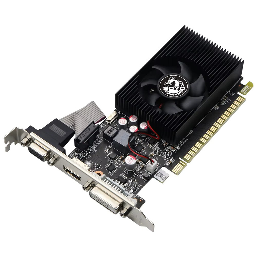 SOYO NVIDIA GT740 Grafikkarte 4GB GDDR3 128bit Schwarz mit HDMI, DisplayPort und DVI - Bild 3