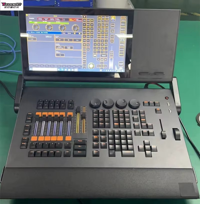DDMSNSTAR T1 Touch DMX-Konsole mit faltbarem kapazitivem Touchscreen und RGB-Slider-Controller in Schwarz inklusive Flightcase - Bild 2
