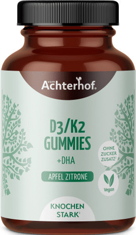 Saftgold D3/K2 Gummies Apfel Zitrone + DHA 80 Stück - Bild 1