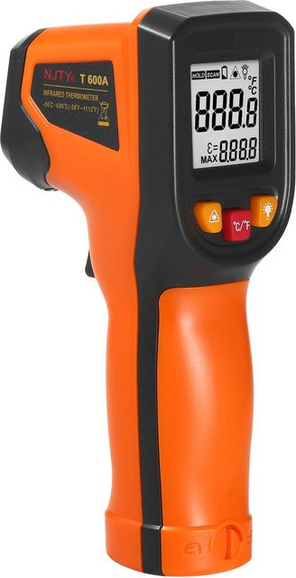 NJTY Infrarot-Thermometer T600A digitale Temperaturpistole berührungslos, Orange - Bild 1