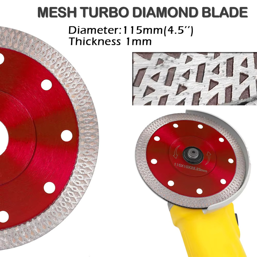 Diamant-Trennscheibe für Porzellan und Fliesen, Durchmesser: 115 mm oder 125 mm - Bild 4
