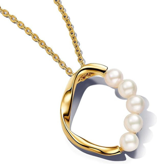 Collier 925 Silber, Perle, Zirkonia, Damen - Bild 1