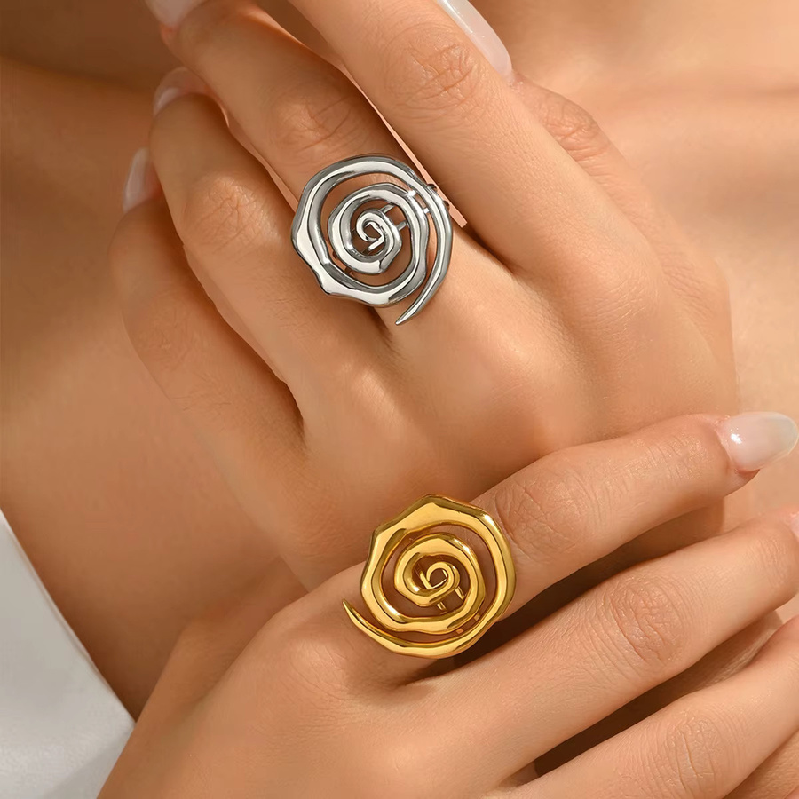 sharelucky Ring Edelstahl, Muschel-Ozean-Serie, Damen - Bild 2