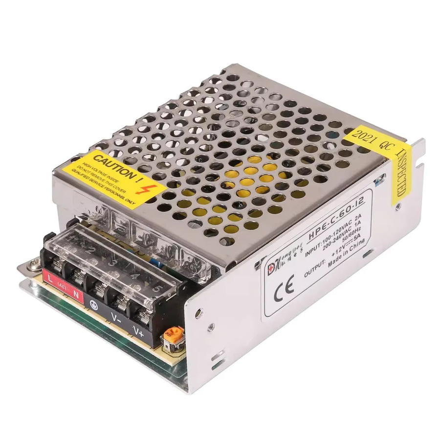 HONGPOE Schaltnetzteil DC 12V 24V als Quellenadapter für LED-Streifen und CCTV, Farbe: Silber - Bild 2