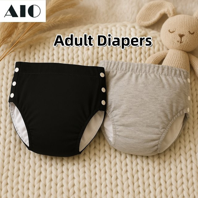 AIO Baumwoll-Komfort-Windelhose für Erwachsene, Unisex - Bild 1