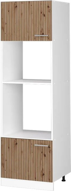 Vicco Mikrowellenschrank R-Line Küchenregal in Artisan-Eiche und Weiß, B/T/H: 60 x 57,2 x 207 cm - Bild 1