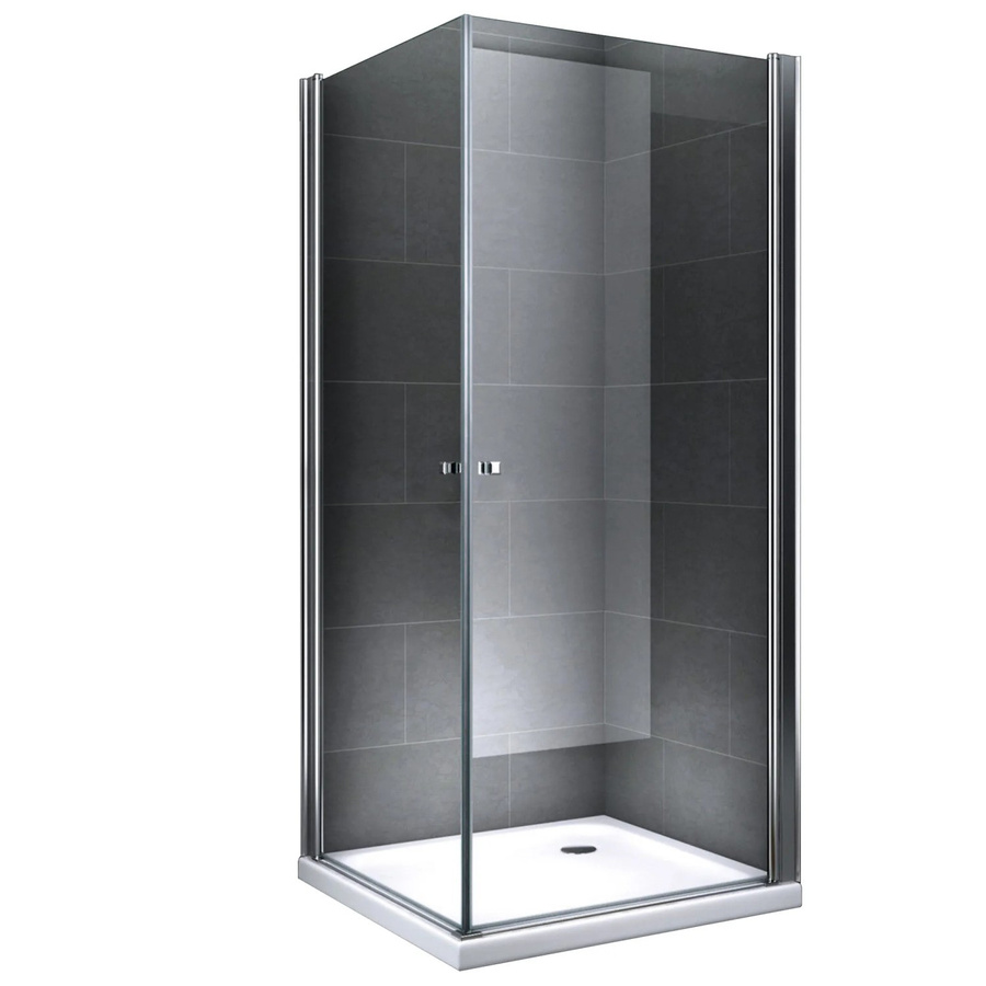 Dein Bau Projekt Duschkabine Glasdusche Klarglas Eckdusche B/T/H: 90 x 90 x 190 cm - Bild 2
