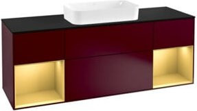 Villeroy & Boch Finion Waschtischunterschrank mit Abdeckplatte, Farbe Peony Matt, B/T/H: 160 x 60 x 50,1 cm - Bild 1