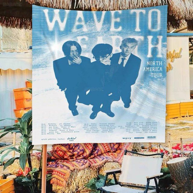 Potdemiel W-Wave To Earth Summer Flows Werbefahne für kommerzielle Werbung und Partys, rechteckig, hängend - Bild 1