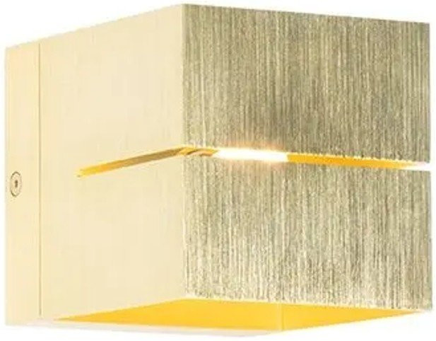 QAZQA Moderne Wandleuchte Gold, quadratisch, dimmbar, G9 Fassung - Bild 1