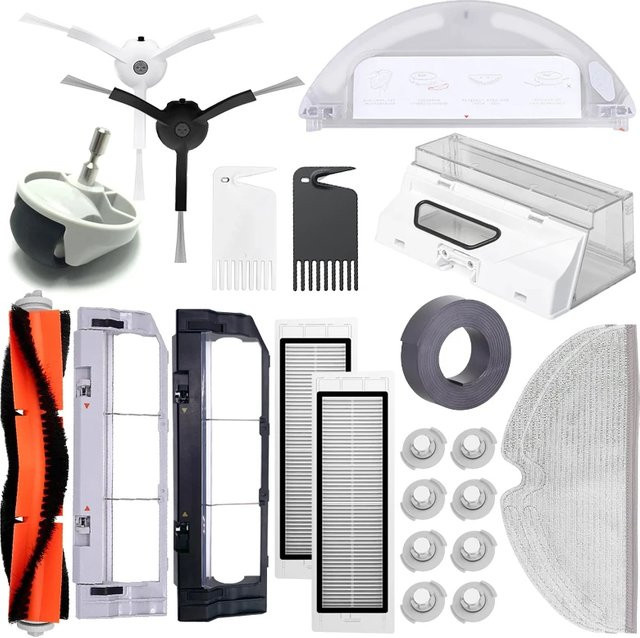 Roborock Ersatzteil-Set mit HEPA-Filter, Mopp-Tuch und Seiten- sowie Hauptbürsten für S5, S50, S51, S55, S6, S60 und S6 Max - Bild 1