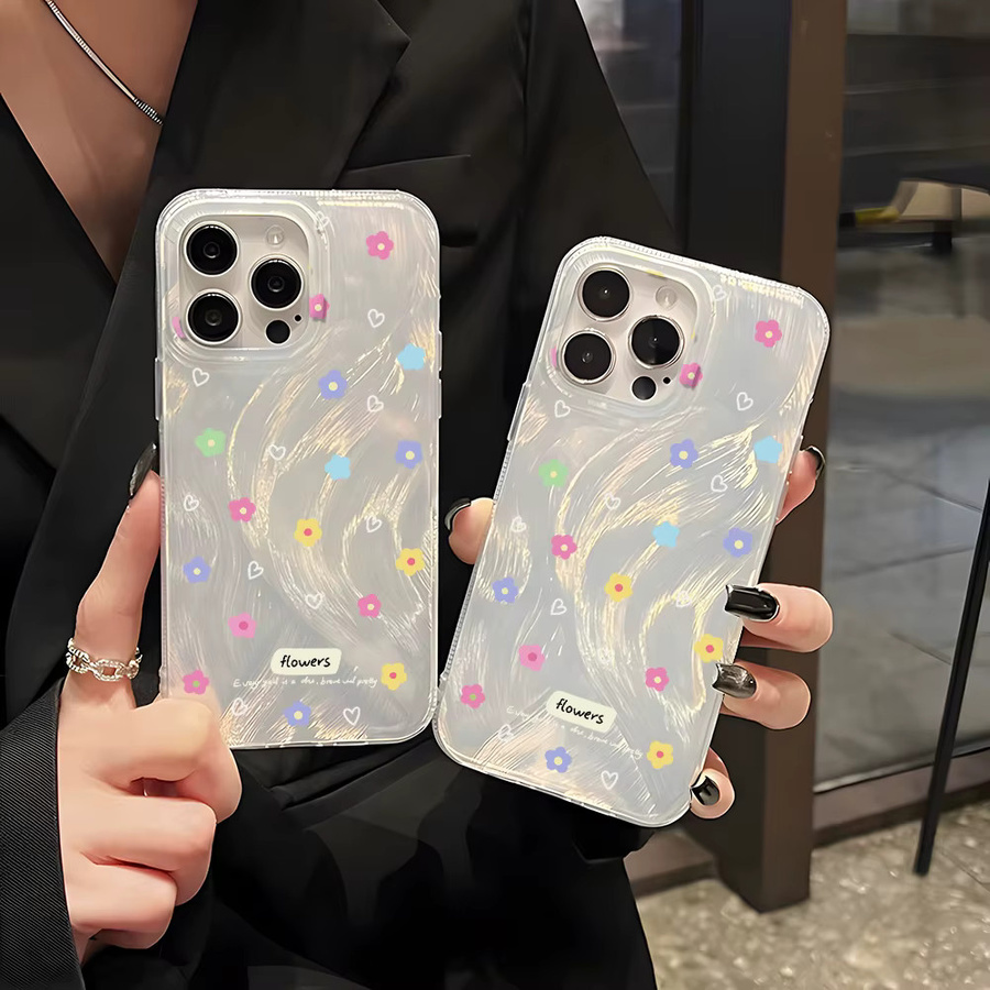 Luxus Blumen Handyhülle für Apple iPhone 15 14 13 12 11 Pro Max Plus und iPhone 17 Pro Max Air mit hartem IMD-Schutz und floralem Design - Bild 2