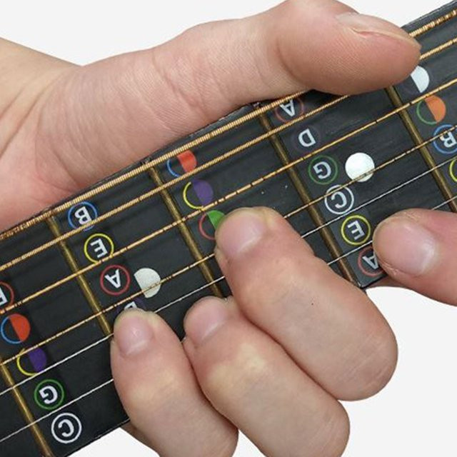Marbit Gitarre Griffbrett Noten Aufkleber Etiketten in Blau und Multicolour - Bild 1