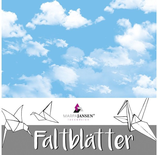 MarpaJansen Faltblätter Wolken in Blau B: 80 cm, H: 60 cm, T: 60 cm - Bild 1