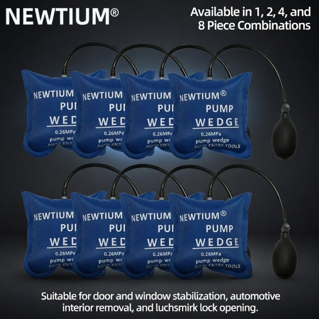NEWTIUM Luftkeil-Dietrich-Set mit Pumpe in Blau für professionelle Türöffnungen - Bild 1
