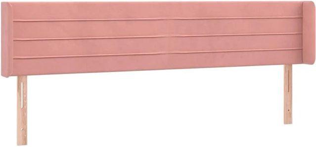 vidaXL LED Kopfteil aus Samt in Rosa mit USB-Ladeport und integrierter Beleuchtung, B/T/H: 163 x 16 x 78/88 cm - Bild 1