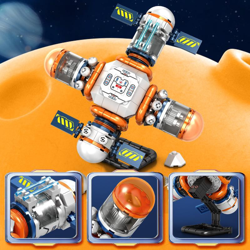Linyi toy Weltraumforschung Moderne Gebäude Bausteinset bunt - Bild 2