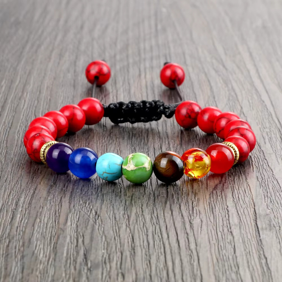 Reliatonny Armband, Lava Stein, Tigerauge, Bunt, Unisex - Bild 3