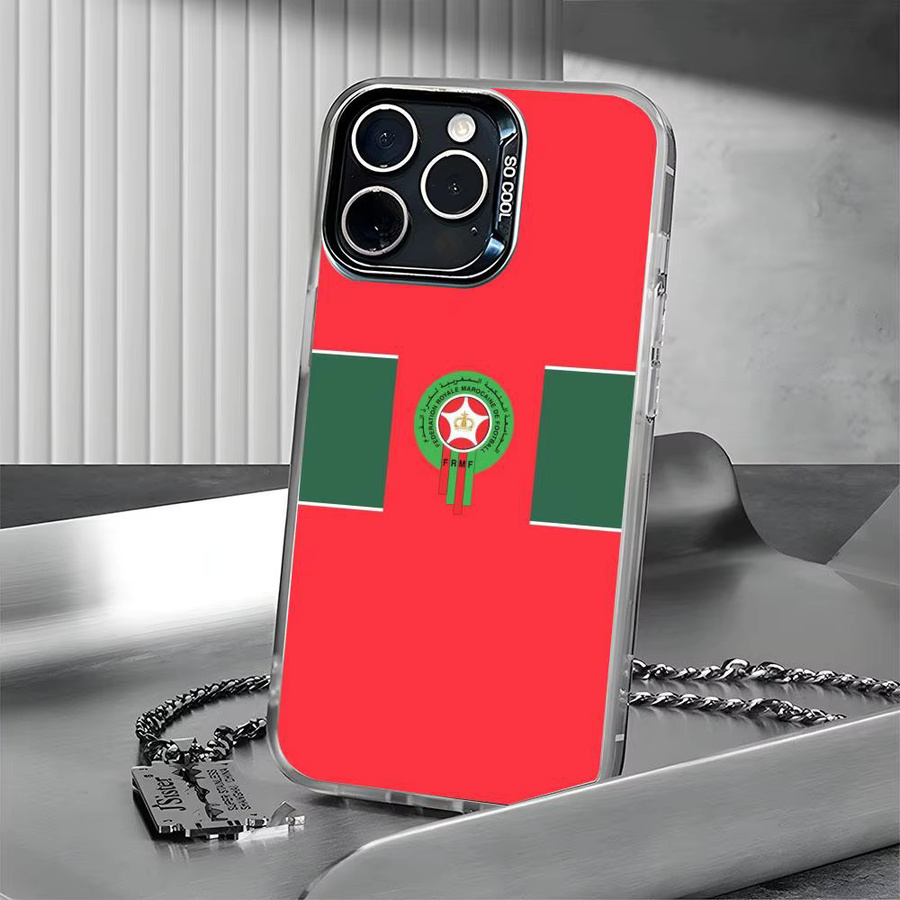 Stoßfeste iPhone Handyhülle mit Marokko-Flagge Design aus transparentem TPU für Apple iPhone 11 12 13 14 15 16 17 Pro Max - Bild 4