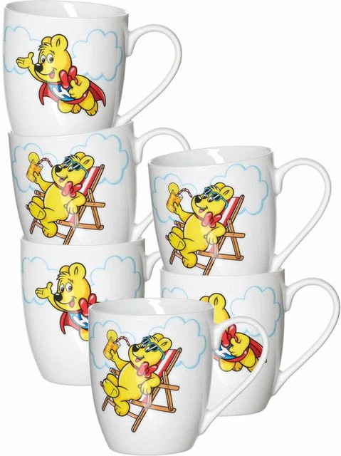 Ritzenhoff & Breker Haribo Tumbler Clouds aus Keramik in Weiß, 6er Set, 500 ml pro Becher - Bild 1