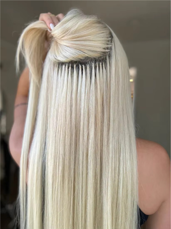 Ugeat Keratin-Haarverlängerungen aus Echthaar, glatt, U-Tip/Flat-Tip/I-Tip - Bild 2