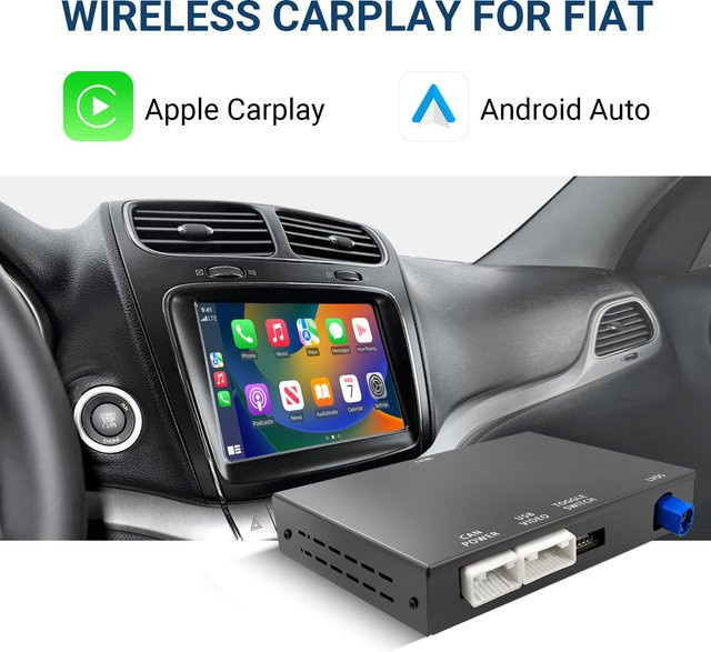 LEXXSON CarPlay und Android Auto Retrofit Kit Decoder-Box für Fiat Freemont 2013–2018, Schwarz - Bild 1