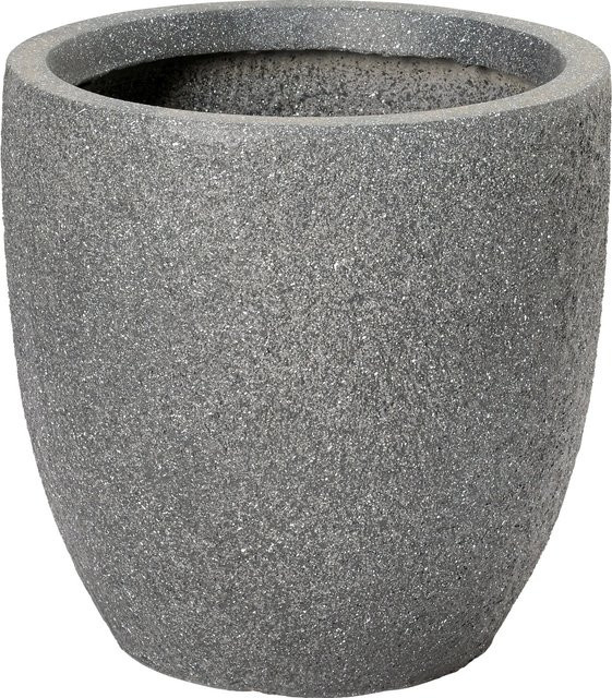 Pflanztopf Fibreclay rund in Anthrazit, B/T/H: 26 x 26 x 25 cm - Bild 1