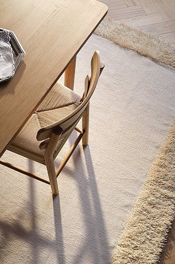 Jotex BRIE Juteteppich in Beige und Weiß, handgetuftet, rechteckig - Bild 1