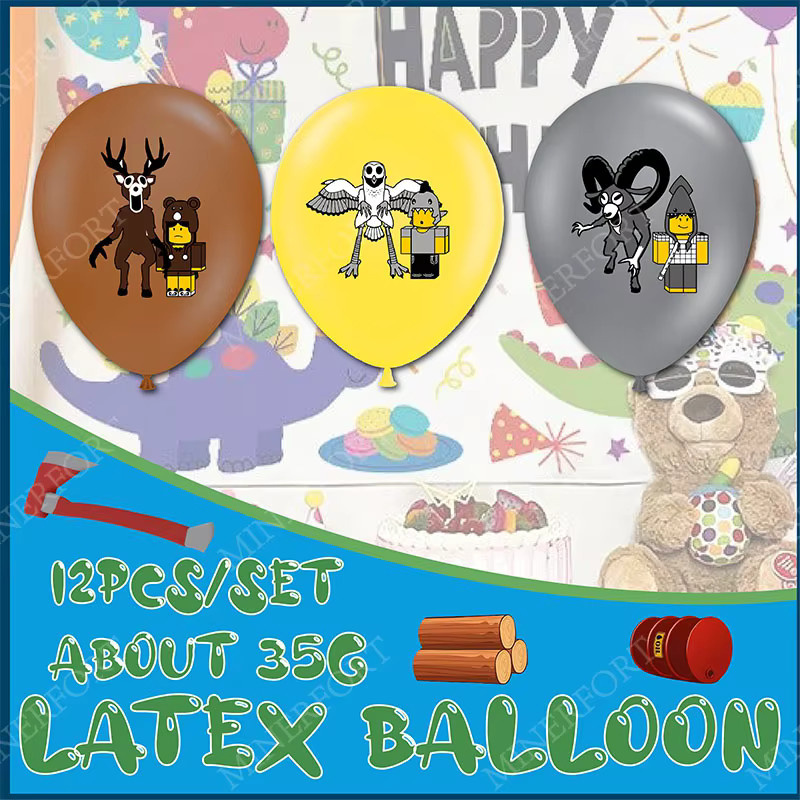 Roblox 99 Nächte im Wald Latexballons für Kinder als bunte Partydekoration für Geburtstag, Babyparty oder Halloween - Bild 3