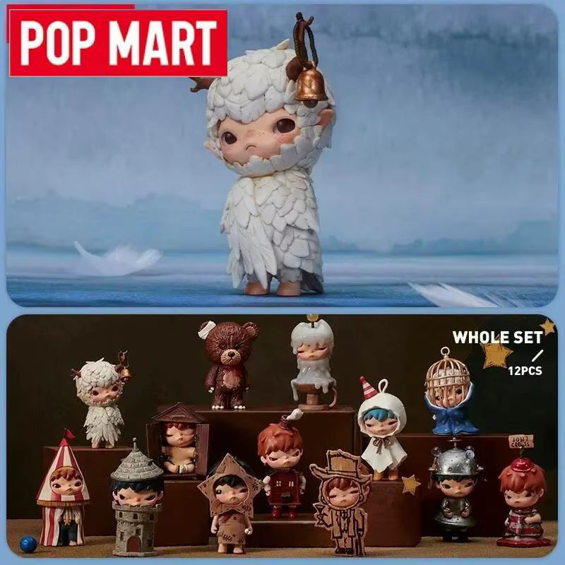 POP MART Hirono Shelter Serie Blind Box – Kawaii Anime Action Figure aus Kunststoff in Orange und Weiß - Bild 1