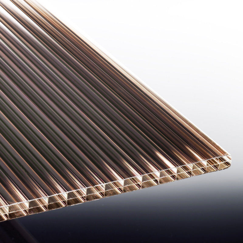 Polyclear Stegplatte aus Polycarbonat, 16 mm, Breite: 98 cm, Farbe: Bronze - Bild 1