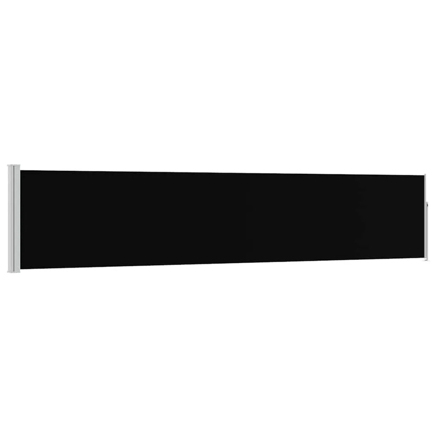 vidaXL Ausziehbare Seitenmarkise in Schwarz aus Polyester und Stahl, Höhe: 100 cm, Breite: 500 cm - Bild 2