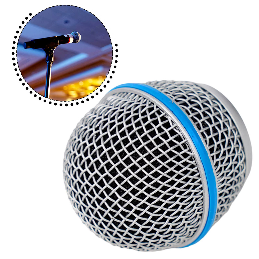 Shure Mikrofon Ersatz Kopf Stahl Mic Grille Abdeckung in Silber für Beta 58 Mikrofone - Bild 5