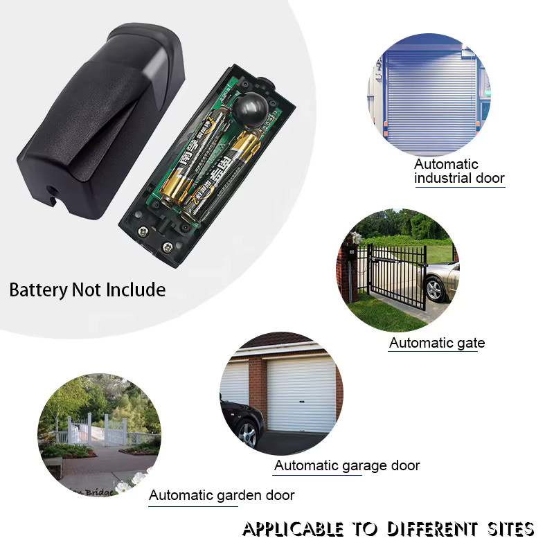 Scimagic-RC Infrarot-Fotoelektrischer Sensor für Zugangskontrolle und Torautomatisierung, 12m Reichweite, Schwarz, IP54, Batteriebetrieben - Bild 3